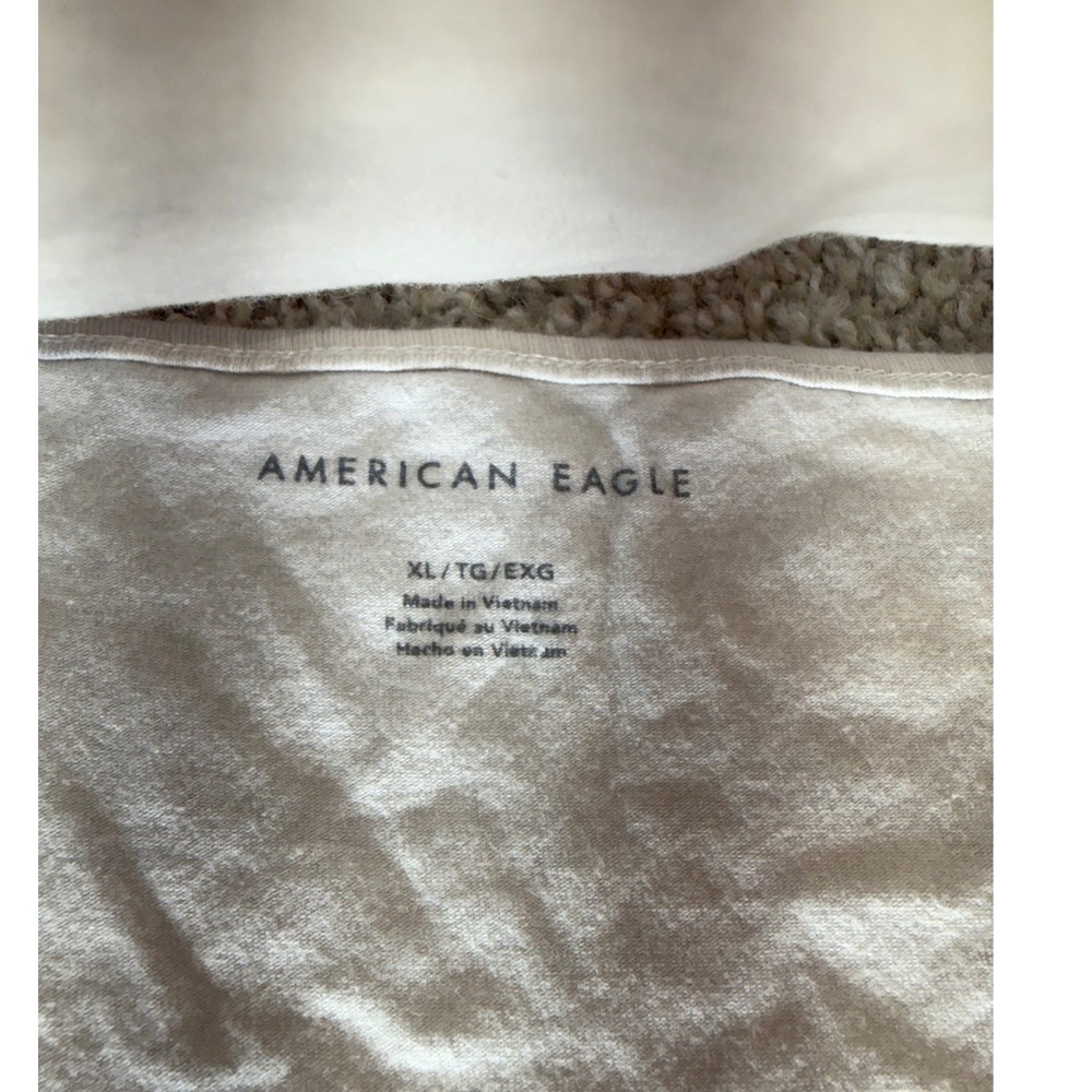 American Eagle Camo Cropped Cami Tank Top Grey White Camouflage XL - Picture 3 of 6